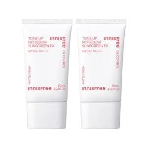 [2개] 이니스프리 톤업 노세범 선스크린 EX 60mL