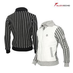 [그렌에코]ges24304 남성 해치카라 팔스티치 자수 니트 점퍼/4온스/안감