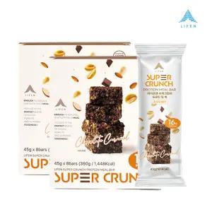 [깐깐한 초록마을 입점 제품] 라이프엔 슈퍼크런치 프로틴 밀 바 45g×8개입×2박스