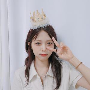 왕관 레이스 머리띠 생일 파티 소품 인형 할로윈 리본