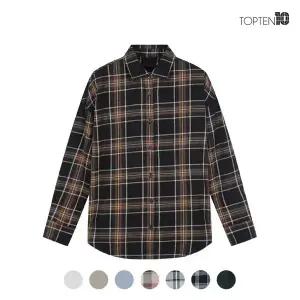 [탑텐] 여성 플란넬 루즈핏 셔츠_MSC4WC2901