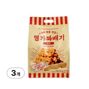 명가 꽈배기 참깨 500g x 3개 옛날과자 개별포장 미니스낵