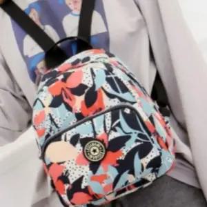 여성용 데일리 여행용 꽃무늬 단색 미니 백팩 천가방