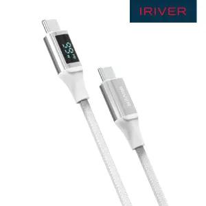 아이리버 CtoC 케이블 LCD 충전속도표시 100W 초고속 충전 IHC-HW01-1M
