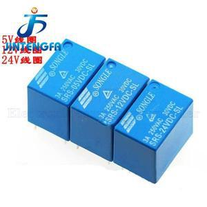 5개 세트 SRS-05VDC-SL 5V 12V 24V DC 6Pin 3A 4100  릴레이 신호