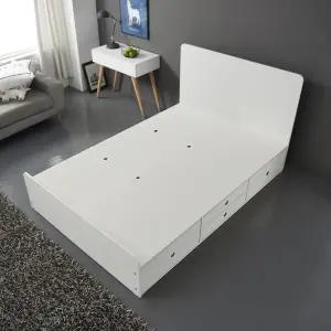 [케이컴퍼니] 이음일반헤드 더블침대 프레임(매트없음)