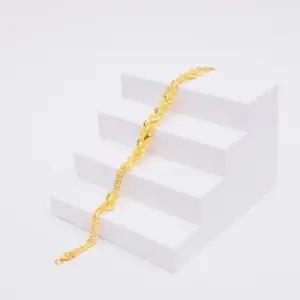 [베티블루] 995 999 24K 순금 리프 나뭇잎 밸런스 여성 여자 18.75g 금 팔찌