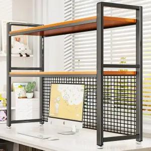 책상위수납장 조립식 책장 철제 3단 랙 선반 그물