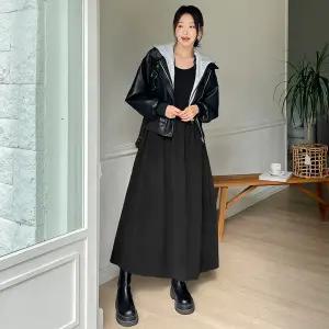 [핑크시슬리] 매일다르게 레이어드 스판 코듀로이 맥시 원피스