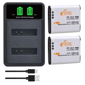 Ricoh GR III IIIX용 1280mAh Li-92B DB-110 배터리 Olympus Tough TG-7 TG-5용 Li-90b 충전기