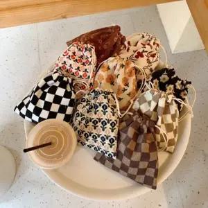 [사러왕]조리개 파우치 스트링파우치 생리대 파우치 미니 복주머니 복조리 화장품 가방