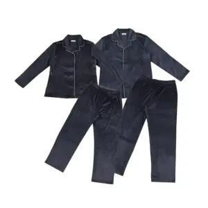 [갤러리아] 비비안 보들보들 밍크극세사 솔리드 커플잠옷 WP8876A/MP8876A/NAVY