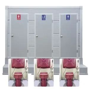 포세식화장실 박스형 양변기3개 EAB-3