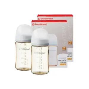 더블하트 수유 분유 모유 젖병 240ml 트윈 X2 그레이