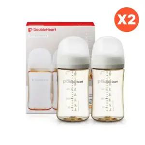 더블하트 젖병 모먼트 트윈팩 240ml 세트 X2개 베이지