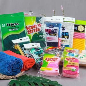 수세미 모음 제로스크래치 망사 녹색 3M 스펀지 아크릴 욕실용 행주 만능크리너