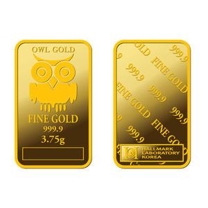 [아울골드] 부엉이 순금 골드바 3.75g+쇼핑백 LS-MnM원자재 999.9% 포나인 24K