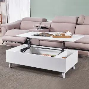 코린트리 4color 리프트업 거실 소파테이블 1200 원형 땅콩 원목테이블