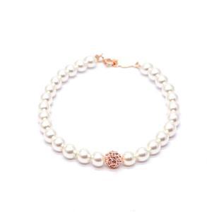 14k 피치 점토볼 5mm 스왈 진주 팔찌 OPPB0659