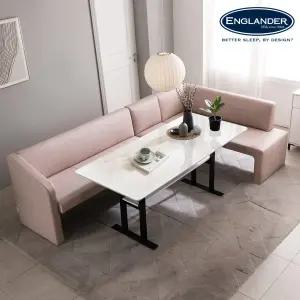 라움 통세라믹 6인용 리빙다이닝 식탁세트(3인소파+1인소파+코너형소파)