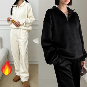 제니유 골덴 기모 집업 와이드 팬츠 상하세트 남여공용