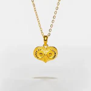 [베티블루] 995 999 24K 순금 하트 너구리 부엉이 여성 여자 3.75g 금 목걸이