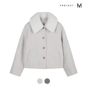 [프로젝트엠] 여성 퍼카라 숏 코트_EPD4CC2402