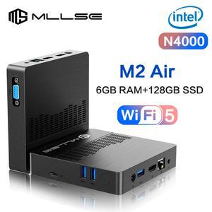 MLLSE 미니 PC RAM 11 컴퓨터 WIFI J3710 블루투스 듀얼 M2 6GB INTEL ROM AIR NI USB WINDOWS GE LAKE 128GB N4000 밴드