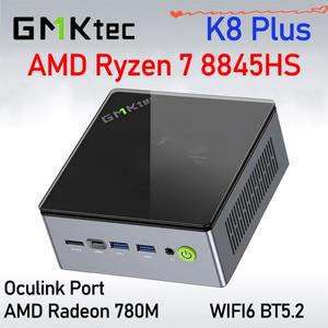 GMKtec K8 Plus AMD Ryzen 7 8845HS 미니 PC Oculink 윈도우 11 Pro DDR5 PCIe4.0 SSD WIFI6 BT5.2 데스크