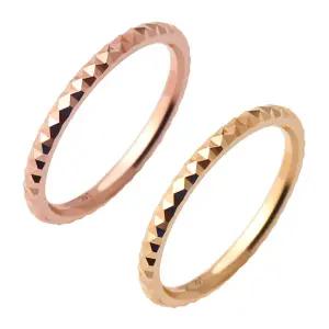 14K GOLD 트라이 삼각 컷팅 할로우 심플 링 금 반지 [15호]