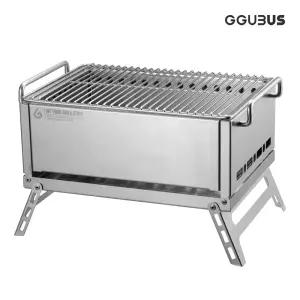 꾸버스 IGT 화로대 바베큐그릴 3WAY 스텐 접이식 캠핑 이중연소 불멍 휴대용 BBQ