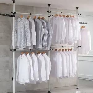 KT 4단행거 고급형)38mm 압축봉 기둥 고정형 자취방