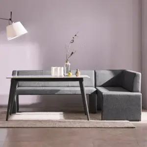 미엘 통세라믹 4인 식탁세트(3인+코너형소파)