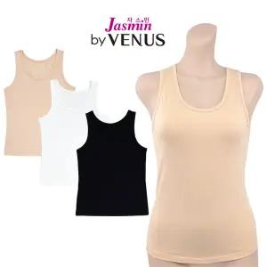 비너스자스민 여성 면스판 런닝 3개 민소매 여자나시 런닝셔츠 속옷 이너나시세트