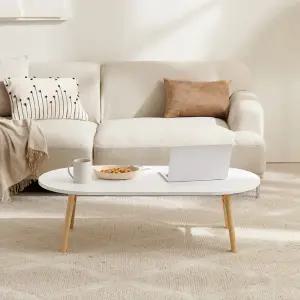 미룸 접이식 소파테이블 900 1100 타원형 화이트 탁자 좌탁