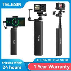 TELESIN 10000 Mha Gopro 용 셀카 스틱 보조베터리 충전 13 12 11 10 9 8 7 Insta 360 DJI OSMO 액션 스마