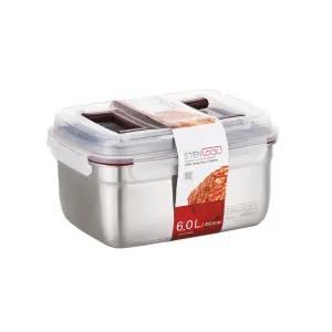 [스텐락] 본사 국내제조 큐브 밀폐용기 핸디형 2호 (6.0L)