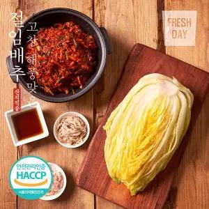 [프레시데이][HACCP인증] 고창 해풍맞은 김장 절임배추 5kg+김치양념 2kg