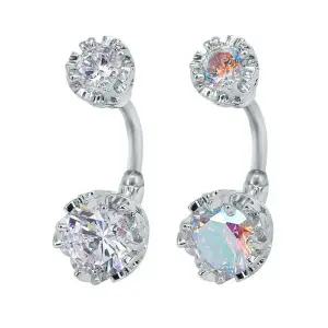 트윙클 룩 실버 크리스탈 배꼽 피어싱 2종 이너컨츠피어싱 써지컬피어싱