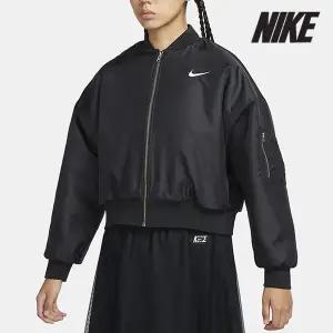 [아웃도어스/나이키]나이키 여성 양면 털자켓 /Z3- FB8693-010 / 우먼스 리버서블 인조 퍼 봄버 재킷