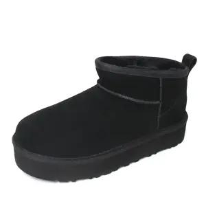 미국 어그 클래식 울트라 미니 플랫폼 K 여성 아동 주니어 겨울 방한 부츠 블랙 1157791K-BLK