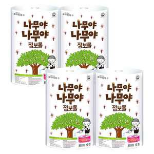나무야나무야 점보롤 2겹, 250m, 4롤, 4개