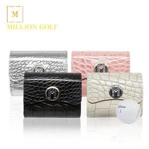 [밀리언골프]천연소가죽 골프 볼주머니/가죽 볼주머니