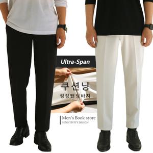 고탄력 사방스판 남자 고무줄 슬랙스 정장밴딩바지