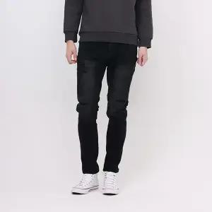 남성) 오비안밴드 포켓장식 스티치 엠보 라텍스구제 시와워싱 기모 TA_AM4DTA728-BK