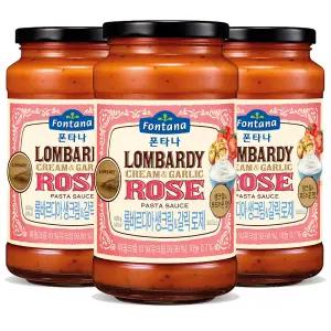 폰타나 롬바르디아 생크림&갈릭 로제 파스타소스, 600g, 3개
