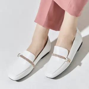 [무크] 여화 리썸 보석줄 콤비 로퍼 3colors