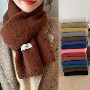 포그니 니트 머플러 남녀공용 심플 무지 목도리 6color