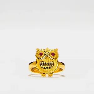 [베티블루] 995 999 24K 순금 하트 꽃 부엉이 여성 여자 3.75g 금 링 반지