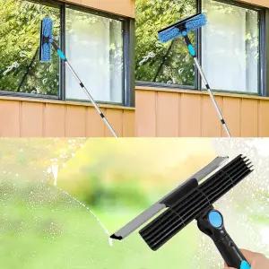 간판 청소 유리창 닦이 창문 외벽 청소도구 장대 건물 상가 점포 어닝 유리 물기제거 스퀴지 걸레 밀대 봉